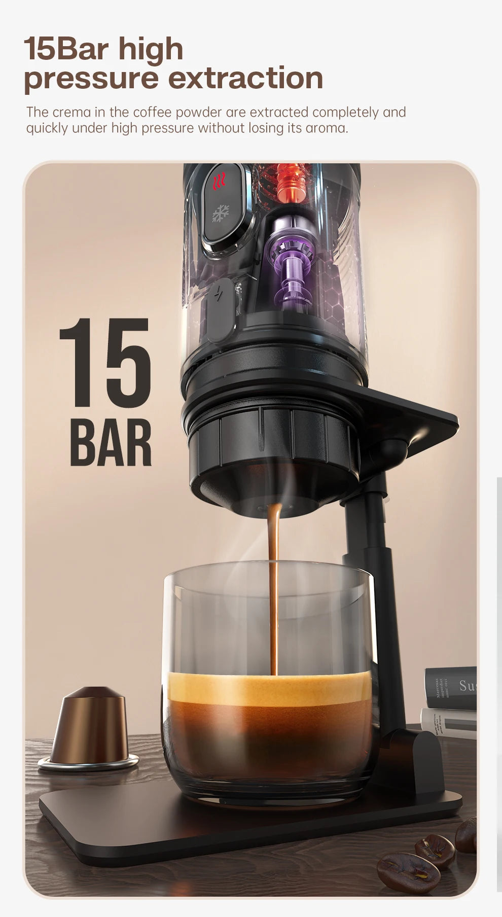 Portable Espresso Coffee Machine for Car & Home - 12V Nespresso Compatible