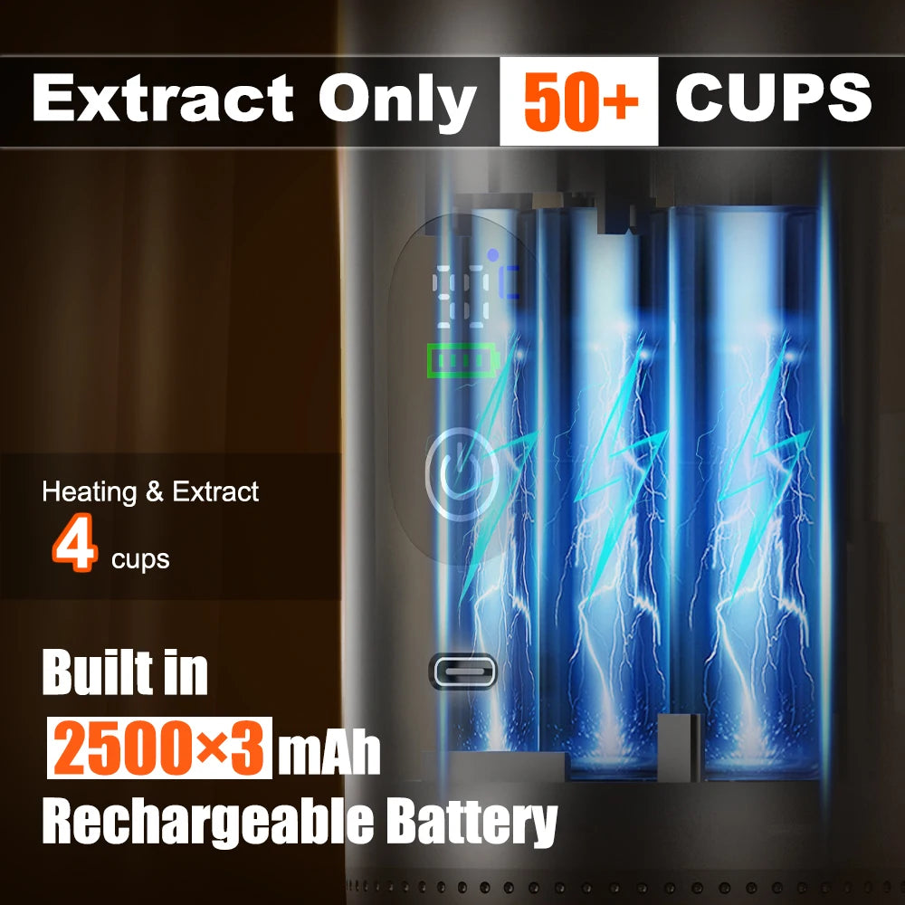 Foombthe Portable Espresso Coffee Machine With Digital Display 3-in-1 Capsule Coffee Maker for Car & Home Camping Coffee Maker