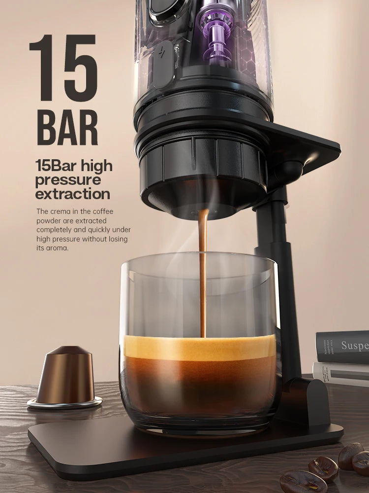 Portable Espresso Coffee Machine for Car & Home - 12V Nespresso Compatible