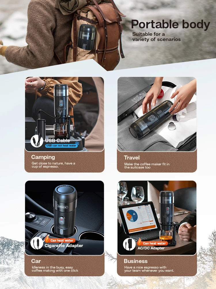 Portable Espresso Coffee Machine for Car & Home - 12V Nespresso Compatible