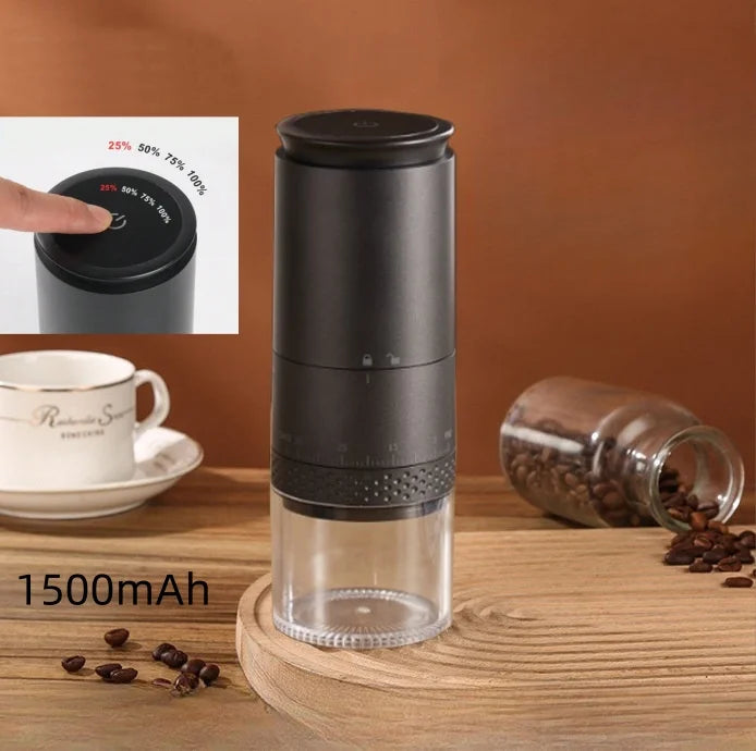 New Portable Electric Power Display Coffee Bean Grinder 38 Gears External Adjustable USB 2000mAh  Household Mini Coffee Machine