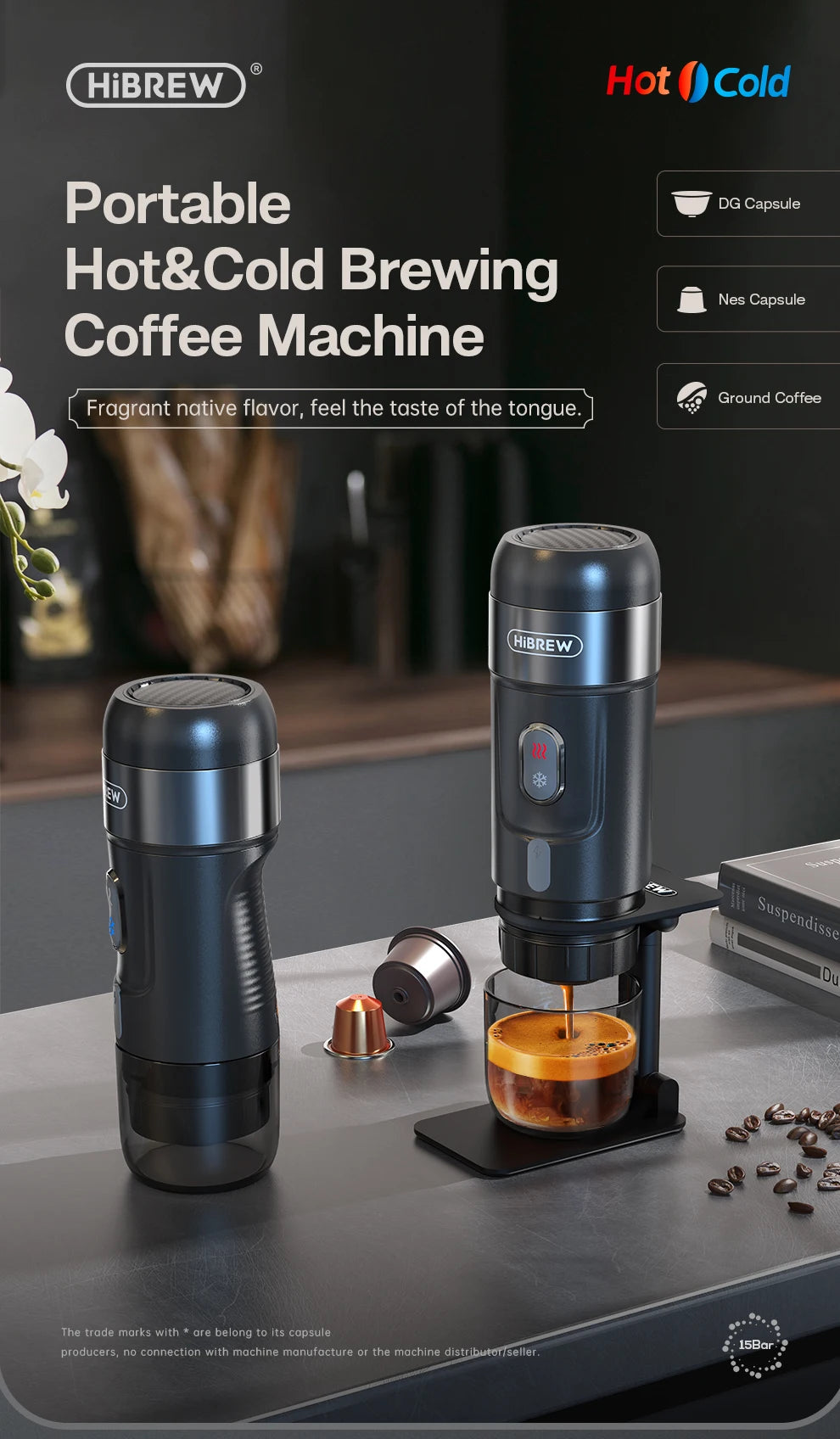 Portable Espresso Coffee Machine for Car & Home - 12V Nespresso Compatible